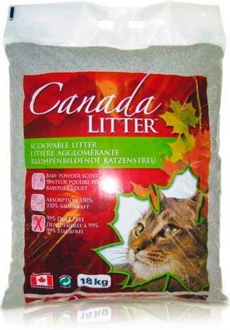 Наполниель Canada Litter комкующийся с ароматом детской присыпки